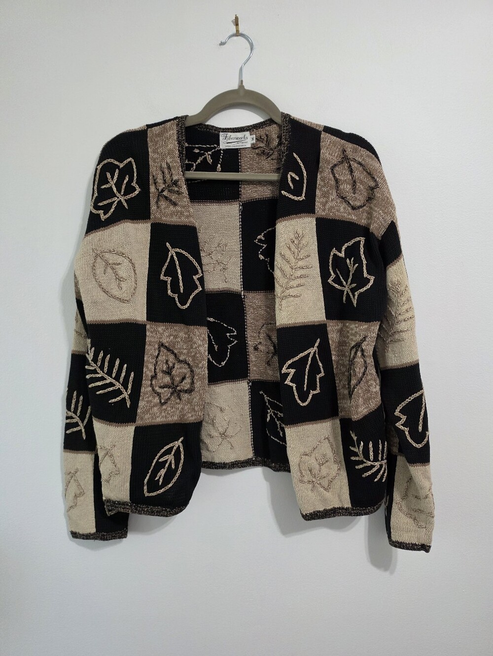 134. Vintage Fall-themed Button Up Cardigan